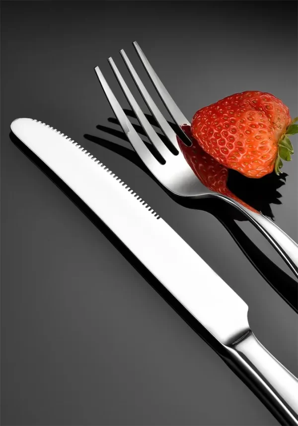 L031 High Grade Thickened 304 Stainless Steel Knife Fork Spoon Salad Spoon Dessert Spoon Western Tableware Set - Image 5