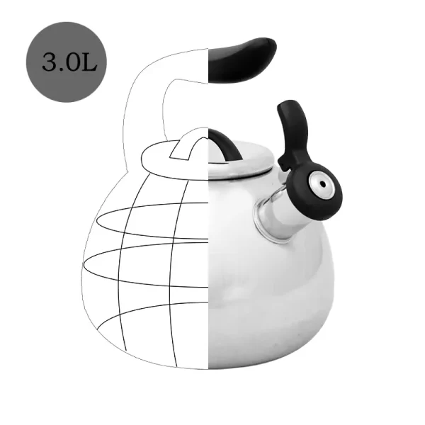 Whistling Induction Teapot Tea Pot Water Kettle Tea Kettle Home Kitchen Whistle Kettles Kitchen Item Camping Pot - Image 3