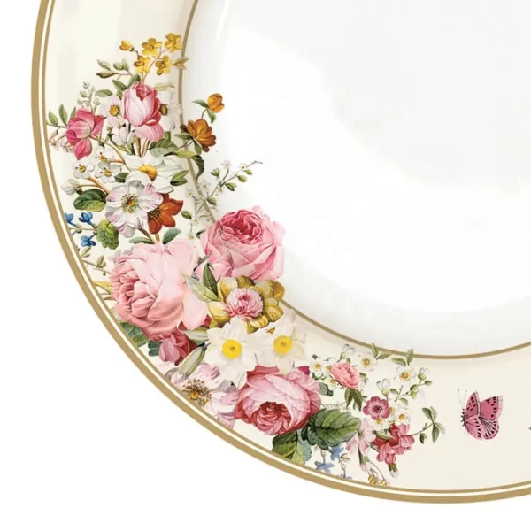 18pcs Nordic pastoral style dessert plates western porcelain dishes OEM wholesale for Restaurants royal plates - Image 3