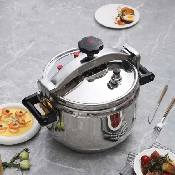 2023 New Design 15-45L Commercial Cookware Stainless Steel 304 Cooking Pot Inductional Pressure Cooker for Restaurant Hotel - Image 4