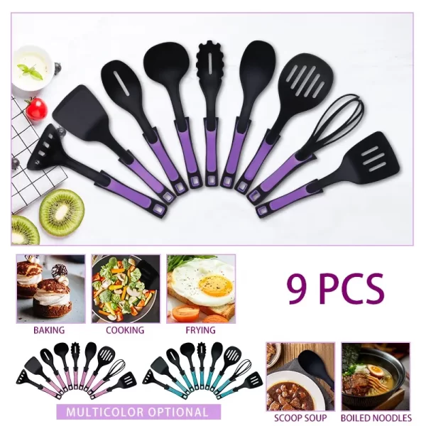 9 Pcs Food Grade Silicone Kitchen gadgets Utensils Accessories House Hold Products For Kitchen - Image 2