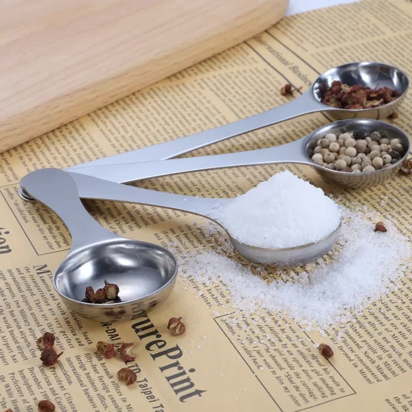 Custom LFGB certified Kitchen 430 matcha measure spoon tea spoon scoop stainless steel measuring spoons Made in China - Image 4