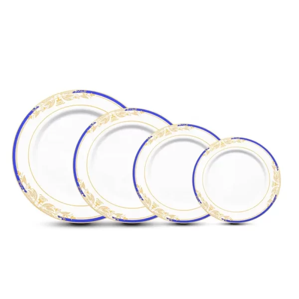 Luxury Plastic Plates Set Dinnerware Silver Charger Plates For Restaurant Wedding - Image 5