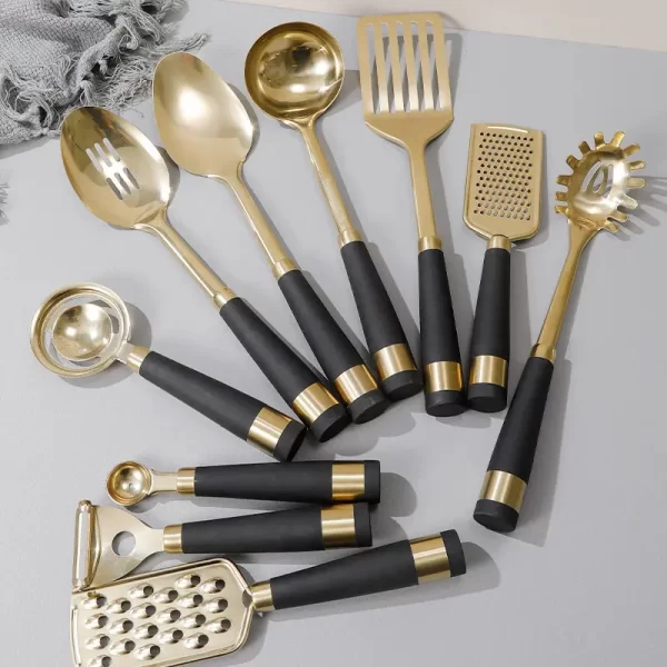 High Quality luxury 10 Pcs Kitchen Utensils Items Accessories Stainless Steel Kitchen Gadgets Set - Image 2