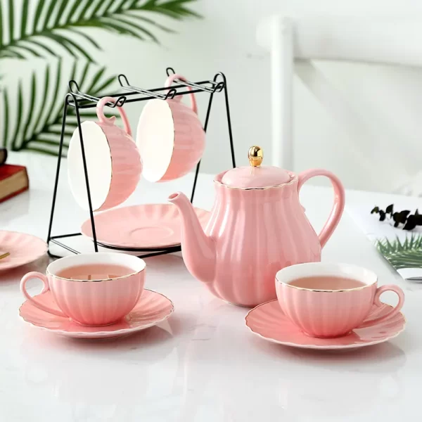 A03-17 Pumpkin Design Stylish Cup and Saucer with New Bone Ceramic Tea Cup Saucer Set - Image 8
