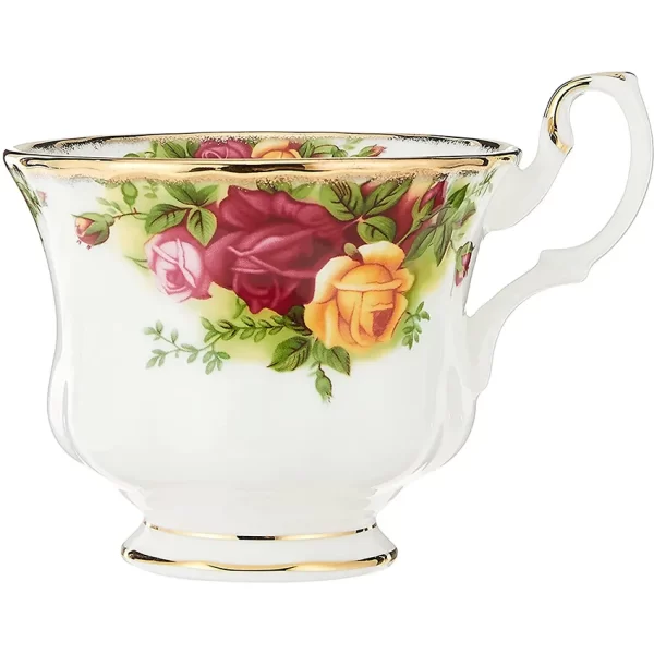 Gold rose bone porcelain tableware set flower light luxury ceramic dinnerware wholesale - Image 4