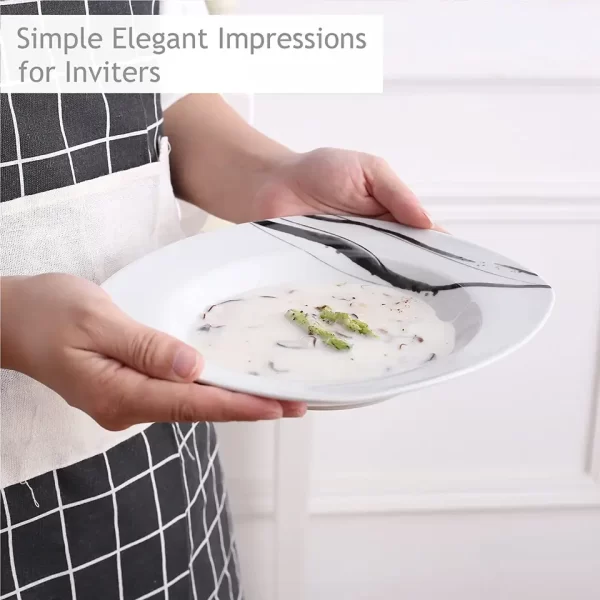 Elegant SquareTableware Set New Design Porcelain Dinner Plates Ceramic Bone china 30 pcs Dinner Set Dinnerware Set For 6 People - Image 4