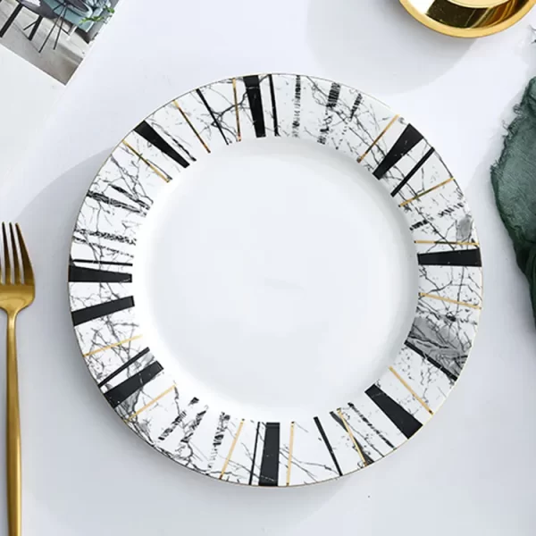 European dinner plate wholesale business round plate 2023 new style store hot selling dinner plate - Image 5