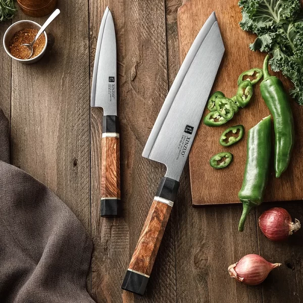 XINZUO New Japanese ZDP189 Powder steel luxury Chef knife Knives Set for Kitchen with padauk wood handle - Image 5