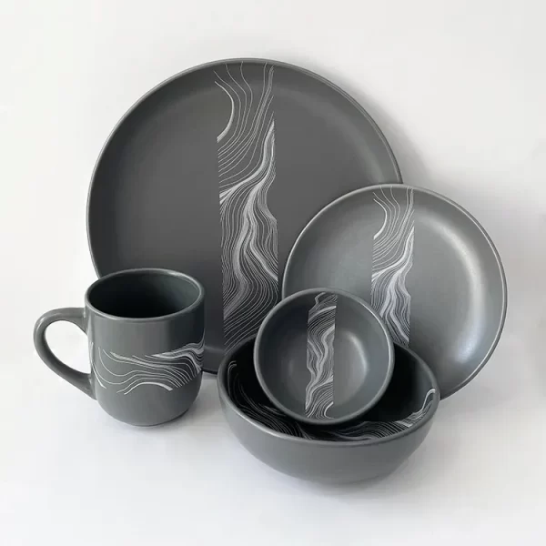 ECO-friendly nordic Newly Developed Breakfast ceramic plate Set Dinnerware Sets Bone China dinner set - Image 9