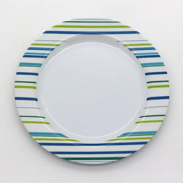24pcs/16pcs cheap stripe melamine dubai dinnerware set with plate bowl and cup - Image 6