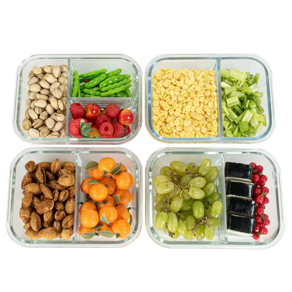 Heat resistant microwavable Superior Glass Food Storage Containers Set Safe Food Containers - Image 2