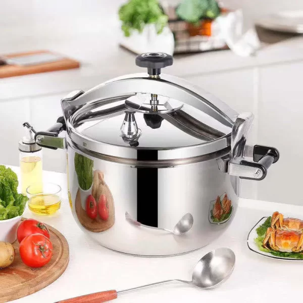Aluminum pressure cooker 9L non-induction bottom polished aluminum pressure cooker fast cook olla - Image 4