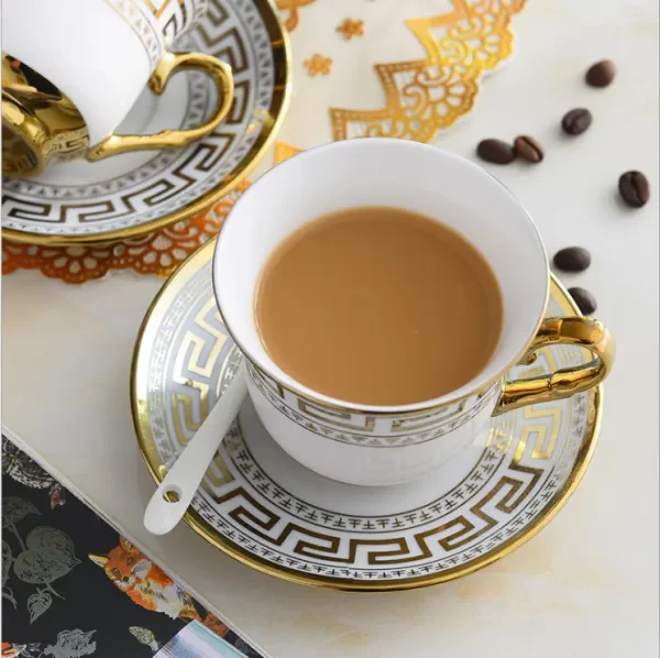 OH43 Luxury Ceramic Cup and Dishes, Household Water Cup - Image 3
