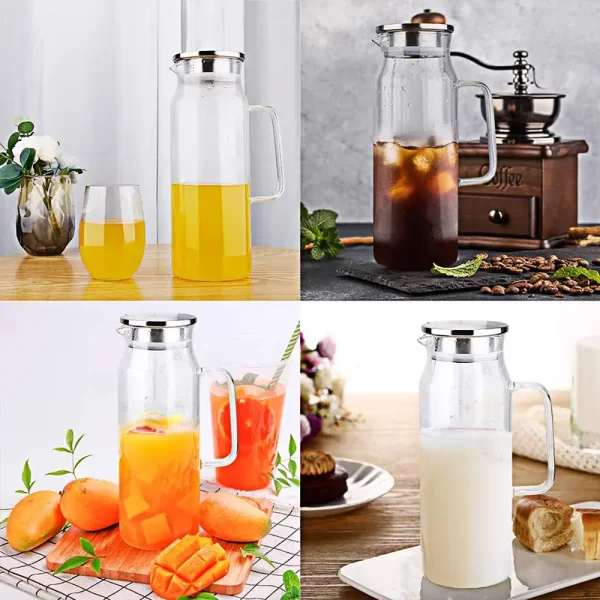 Wholesale home use 1500ml 50.7oz classic juice kettle Drinking Water Jug Glass Pitcher - Image 3