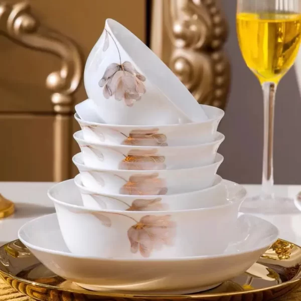Hotel Supply Fine China Dinnerware Sets Tableware Dinner Set Charger Salad Dessert Plate Dish Cereal Bowl Coupe Cake Dish - Image 2