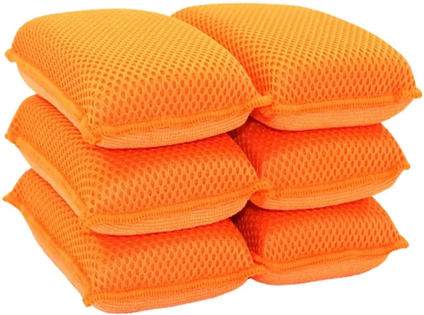 Large Non-Scratch Heavy Duty Commercial Miracle Microfiber Kitchen Mesh Bath Sponge by Scrub Dish washing Cleaning Sponges - Image 5