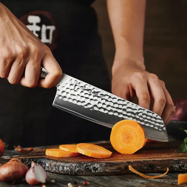 3PCS 73 layers damascus powder steel kitchen knife set professional damascus knife - Image 2