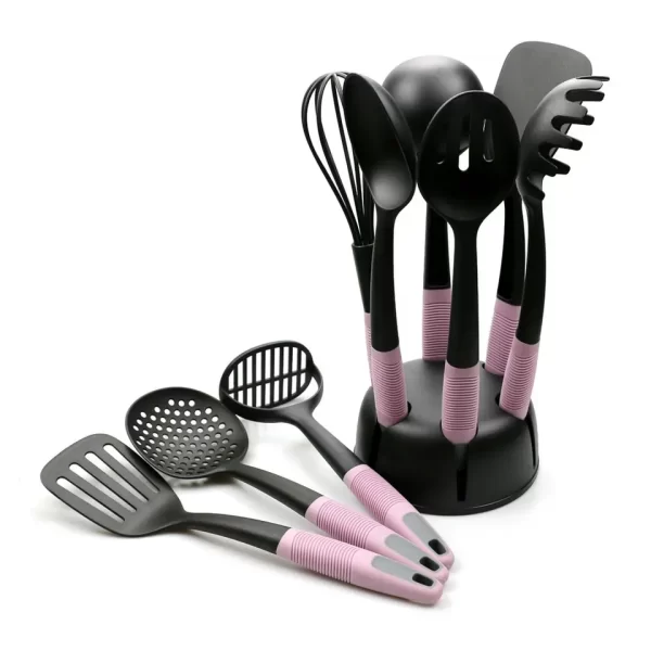 household 9 Pcs nonstick cookware dishwasher safe spatula spoon kitchen tools & gadgets nylon cooking utensils items set - Image 3