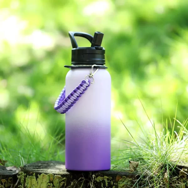 children lady small capacity custom insulated 100% stainless steel hot and cold sport water bottle - Image 5