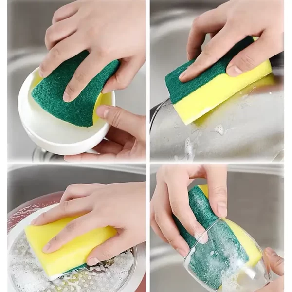 Dish Pan Pot Scrubber Pad Washing Kitchen Cleaning Scouring Scrub Sponge Pads Scourer Sponges non Scratch - Image 4
