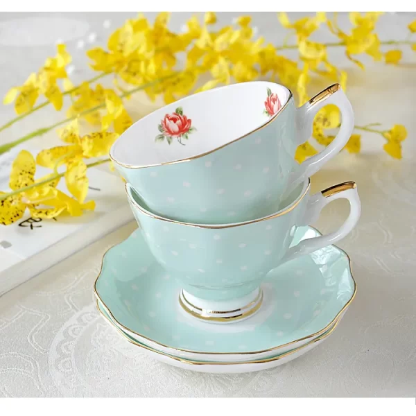 Promotional price english fine bone china ceramic coffee tea cup and saucer , tea cup set - Image 5