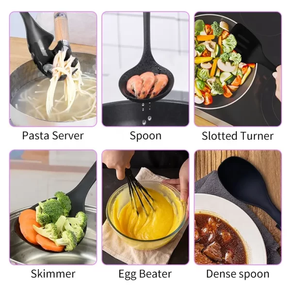 9 Pcs Food Grade Silicone Kitchen gadgets Utensils Accessories House Hold Products For Kitchen - Image 4