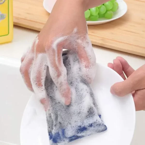 Heavy Duty Non-Scratch Kitchen Scrubbing Cleaner Sponges Stainless Steel for Fast Cleaning - Image 3