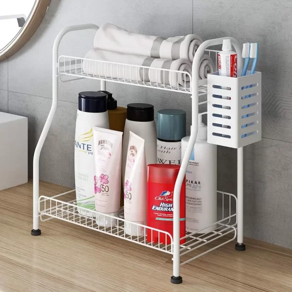 Kitchen Large Knocked-Down Spice Rack, Seasoning Organizer Standing Bathroom Storage Shelf Rack - Image 2