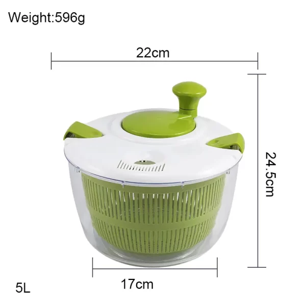 fruit washer spinner 5L large good grips large salad spinner dryer for vegetable fruit drainer - Image 2
