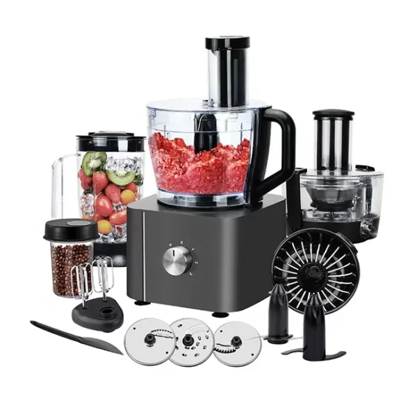 Blender, Chopper, Mixer, Citrus Juicer, Grinder, Dough Maker, Shredder, Slicer, 11 in 1 1100W Multifunctional Food Processor - Image 2