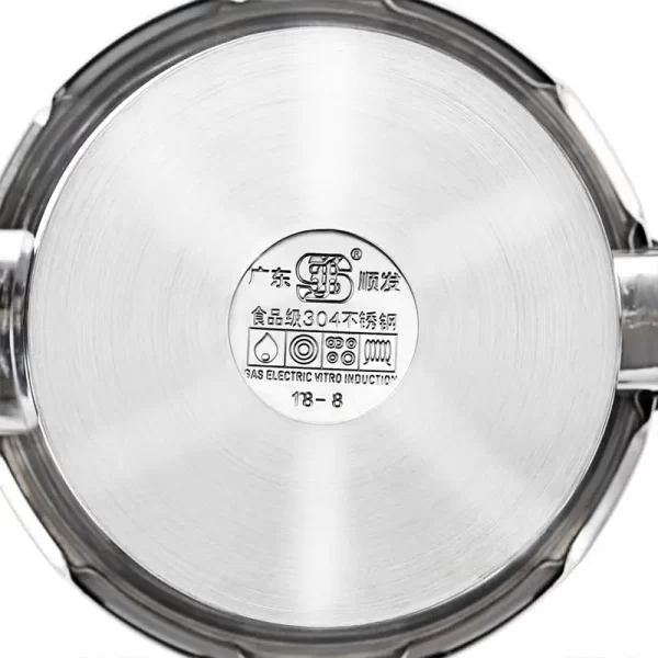 Chafer quip Stainless Steel 304 M-Shape Large 8L High Pressure Safe Cooker with Push Button for hotel restaurant - Image 5