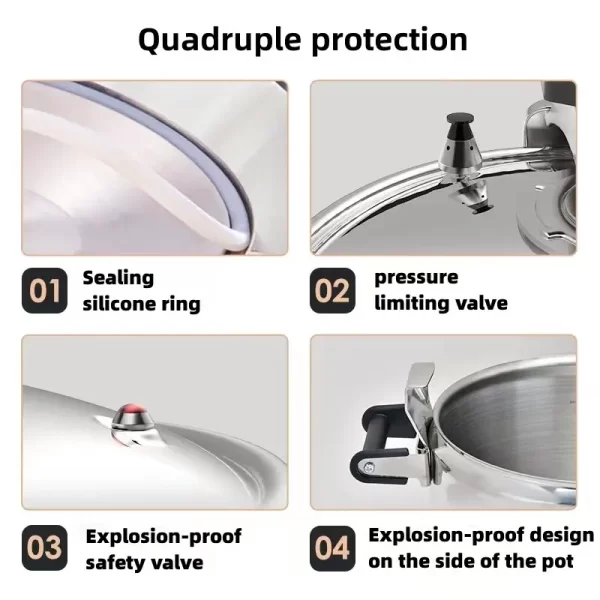 multifunctional stainless steel olla de presion 3 4 5 7 9 11L spring valve gas pressure cooker with handles for all foods - Image 5