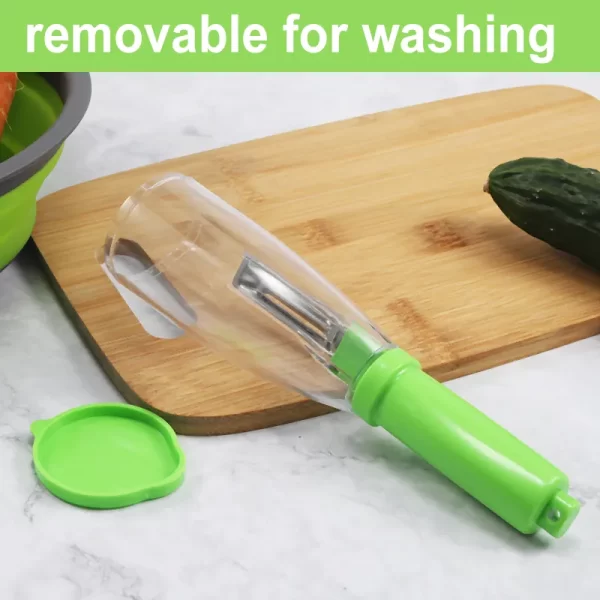 Best Sell kitchen gadgets vegetables peeler with container storage cup potato peeler - Image 7
