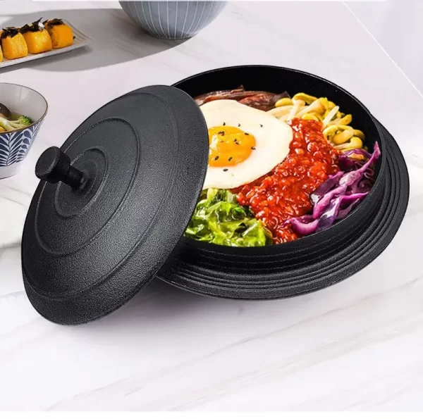 Multi Korean Bibimbap Bowl Cast Iron Stew Pot Household Rice Cooker Kitchen Cooking Pot - Image 4