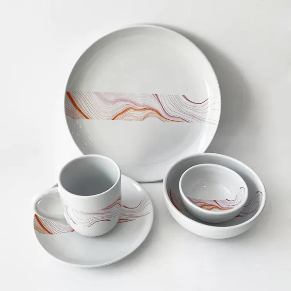 ECO-friendly nordic Newly Developed Breakfast ceramic plate Set Dinnerware Sets Bone China dinner set - Image 7