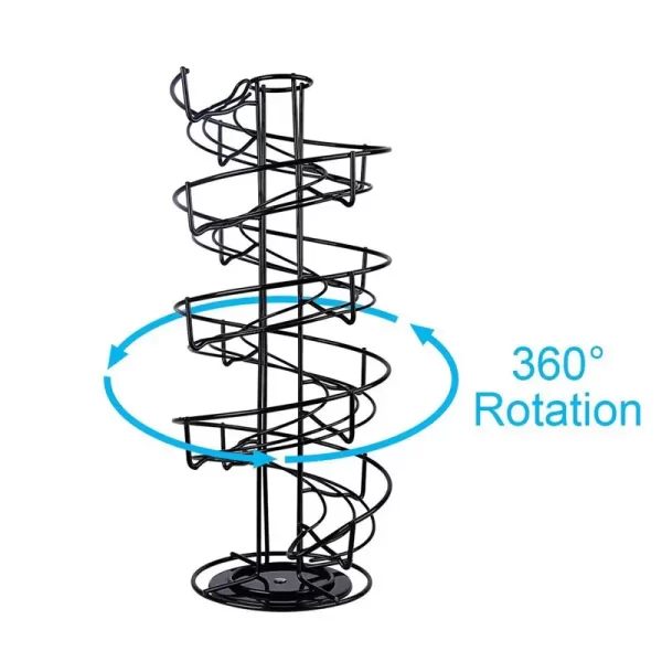 Choice Fun Home Decor Kitchen Tabletop House Hold Products Spiraling Metal Wire Egg Storage Holder Basket Rack - Image 3