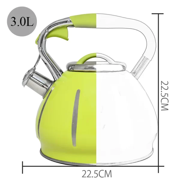 Stainless Steel Whistling Induction Teapot Tea Pot Water Kettle Tea Kettle Home Kitchen Whistle Kettles New Design - Image 3