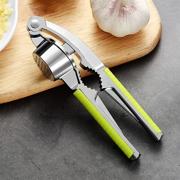 good grips soft-handled Zinc Alloy stainless steel Peeler 2 in 1 garlic press Garlic Press Crusher - Image 4