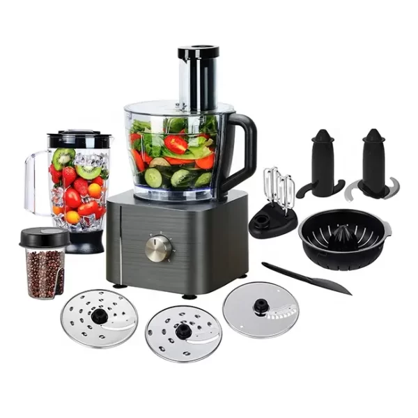 Blender, Chopper, Mixer, Citrus Juicer, Grinder, Dough Maker, Shredder, Slicer, 11 in 1 1100W Multifunctional Food Processor - Image 3