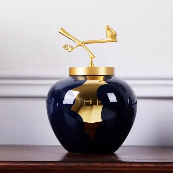 Light luxury vase ceramic ornaments new Chinese living room flower arrangement home TV cabinet creative decoration flower table - Image 4