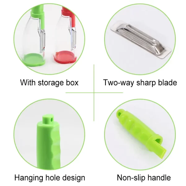 Best Sell kitchen gadgets vegetables peeler with container storage cup potato peeler - Image 5