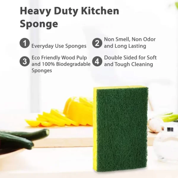 Dish Pan Pot Scrubber Pad Washing Kitchen Cleaning Scouring Scrub Sponge Pads Scourer Sponges non Scratch - Image 5