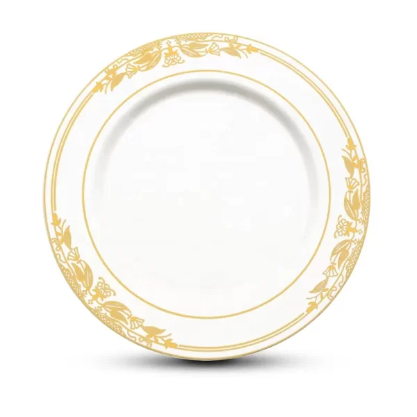 Luxury Plastic Plates Set Dinnerware Silver Charger Plates For Restaurant Wedding - Image 6
