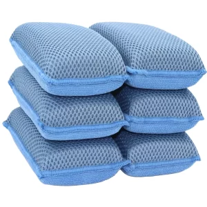 Large Non-Scratch Heavy Duty Commercial Miracle Microfiber Kitchen Mesh Bath Sponge by Scrub Dish washing Cleaning Sponges