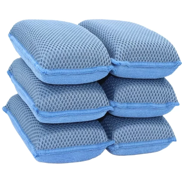 Large Non-Scratch Heavy Duty Commercial Miracle Microfiber Kitchen Mesh Bath Sponge by Scrub Dish washing Cleaning Sponges