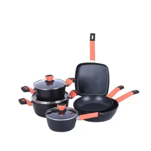Wholesale Net Red Ten Corner Cookware Set Non Stick Pan Household Wok pots and pans cookware set cooking