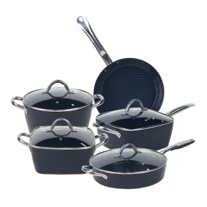 Pressed cookware 5 pcs kitchen cookware nonstick frying pan and pot set price