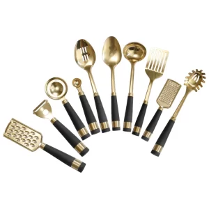 High Quality luxury 10 Pcs Kitchen Utensils Items Accessories Stainless Steel Kitchen Gadgets Set