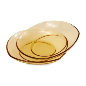 wholesale custom high quality Colour glass serving food tray dishes glass bowl plates